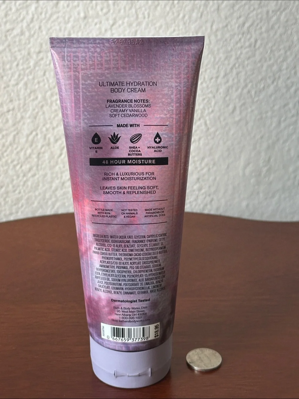 Bath & Body Works Vanilla Ease Body Cream - Pink, Purple, Gold